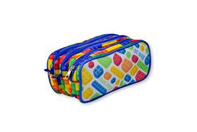 Estojo Escolar 3 Zipers Multiuso Para Meninos Meninas Estojo Escolar 3 Zipers Multiuso Para Meninos Meninas