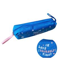 Estojo Escolar Azul Fall In Love Feminino Juvenil Clio Estojo Escolar Azul Fall In Love Feminino Juvenil Clio