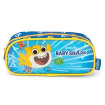 Estojo Escolar Baby Shark Azul e Amarelo - Luxcel 23x10x6cm Estojo Escolar Baby Shark Azul e Amarelo - Luxcel 23x10x6cm