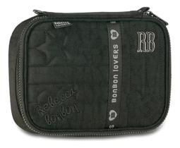 Estojo Escolar Baú Rebecca Bonbon Box Juvenil 36 Canetas Cor:Preto