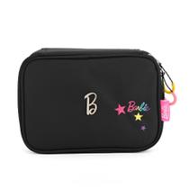 Estojo Escolar Box Barbie Preto Luxcel