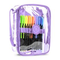 Estojo Escolar Box Com Alça Necessaire Transparente Juvenil Espaçoso Organizador Moderno Tendência Kawai Papelaria Fofa Canetas Estojo Escolar Box Com Alça Necessaire Transparente Juvenil Espaçoso Organizador Moderno Tendência Kawai Papelaria Fofa Canetas