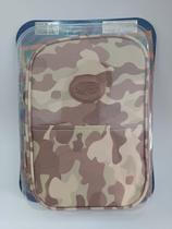 Estojo escolar box com bolso camuflado verde Daterra