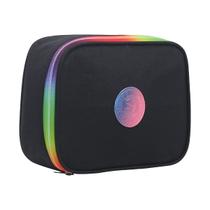 Estojo Escolar Box Com Zíper Tie-dye Nylon Yepp Not So Basic Rainbow