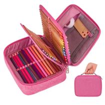 Estojo Escolar Box Jumbo Grande Organizador 72 Divisórias Impermeável Porta Lápis Caneta Infantil Juvenil Adulto Unissex