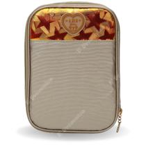 Estojo Escolar Box Organizador Kika Metalizado Feminino Estojo Escolar Box Organizador Kika Metalizado Feminino