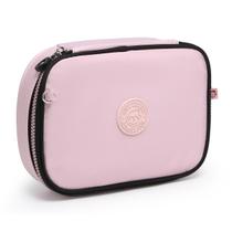 Estojo Escolar Box Organizador Kika Quadrado Grande Feminino Cor:Rosa Estojo Escolar Box Organizador Kika Quadrado Grande Feminino Cor:Rosa