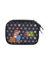 Estojo Escolar Box Quadrado Super Mario - Preto