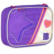 Estojo Escolar Box Rebecca Bonbon Holografica Roxo Rb27019