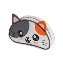 Estojo Escolar Branco Estampado Gato Best Friend Brw