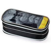 Estojo Escolar C/ 2 Compartimentos Menino Infantil Colorido Personagem Organizador Lápis de Cor Caneta Giz Multiuso