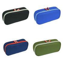 Estojo Escolar C/ Aba Baú Retangular E Tela Estojo Lapis Dac