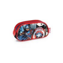 Estojo escolar capitão america triplo - luxcel -