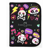 Estojo Escolar Caveirinhas Roxo - Faber-Castell