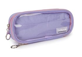 Estojo Escolar Com Glitter Capa Transparente Grande Académie