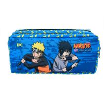 Estojo Escolar DAC Duplo azul em tecido estampa Naruto 4420