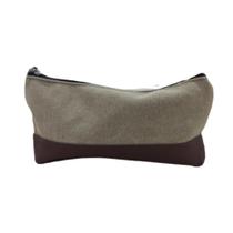 Estojo Escolar De Lápis Necessaire Viagem Jeans Bege