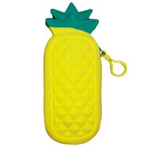 Estojo Escolar de Silicone Abacaxi kawaii