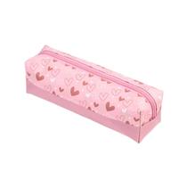 Estojo Escolar Decorado Fofo Rosa Coração Zíper Colorido - BRW Estojo Escolar Decorado Fofo Rosa Coração Zíper Colorido - BRW