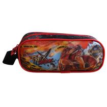 Estojo Escolar Dinossauro T-rex Attack Infantil Juvenil Meninos Clio