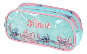 Estojo Escolar Disney Stitch 2 Divisórias - Luxcel