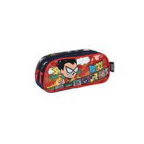 Estojo Escolar Duplo 2 Zipers Jovens Titãs Teen Go Original