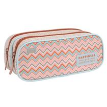 Estojo escolar duplo Académie Sunshine Zig Zag Tilibra