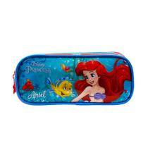 Estojo Escolar Duplo Ariel Pequena Sereia - Disney