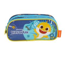 Estojo Escolar Duplo Baby Shark - Azul Estojo Escolar Duplo Baby Shark - Azul
