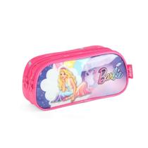 Estojo Escolar Duplo Barbie Original 2 Divisórias Grande - Luxcel