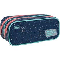 Estojo escolar duplo de bolinha Académie Dots Tilibra