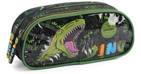 Estojo Escolar Duplo Dinossauros Original 2 Divisórias Estojo Escolar Duplo Dinossauros Original 2 Divisórias