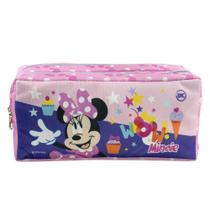 Estojo Escolar Duplo em Tecido Minnie 3942 Estojo Escolar Duplo em Tecido Minnie 3942