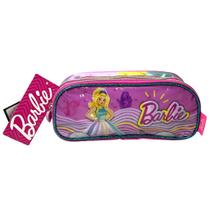 Estojo Escolar Duplo Estampa Personagem Boneca Barbie Princesa - Luxcel