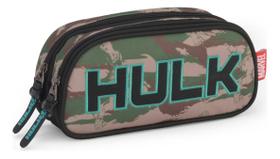 Estojo Escolar Duplo Hulk 2 Divisórias Dac Original