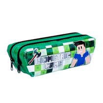 Estojo Escolar Duplo Ideal Menino Oraganizador Game Verde Estojo Escolar Duplo Ideal Menino Oraganizador Game Verde