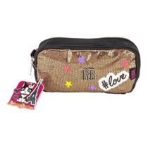 Estojo Escolar Duplo Rebecca Bonbon Glow Glitter RB9138