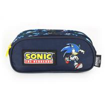 Estojo Escolar Duplo Sonic Infantil - Luxcel