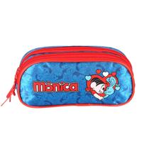 Estojo Escolar Duplo Turma Da Monica ul E 3 Bocas Luxcel