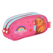 Estojo Escolar Duplo Up4you Petit Capivara 2 Ziper Pink - Luxcel