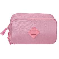 Estojo escolar especial c/ 3 compartimentos - metalico rosa - sestini Estojo escolar especial c/ 3 compartimentos - metalico rosa - sestini