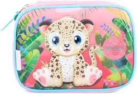 Estojo Escolar Feminino Animals 100 Pens Up4You - Luxcel Ref.39384