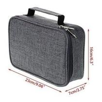 Estojo Escolar Feminino/ Masculino Box Juvenil Martelasse Organizador Grande Jumbo Box 2 Compartimentos cor:cinza 212/3