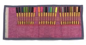 Estojo Escolar Feminino para canetinhas LS EE1230 Estampa gatinhos coloridos com divisórias em elástico - LS Bolsas