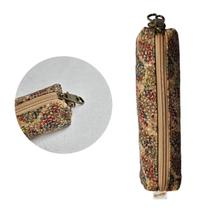 Estojo Escolar Floral Cortiça Organizador Zíper Volta Aulas Marrom Fofo Lápis Caneta Prático Materia Modelo:Escamas