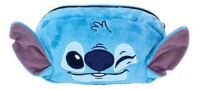 Estojo Escolar Fluffy Pelúcia Com Zíper Stitch Disney Dac