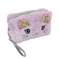 Estojo escolar fluflu lilas ff9026 - fofy gatinho