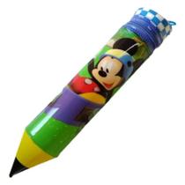 Estojo Escolar Formato Lápis Infantil Personagem Mickey Estojo Escolar Formato Lápis Infantil Personagem Mickey