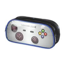 Estojo Escolar Gaming Zone com Compartimento Duplo