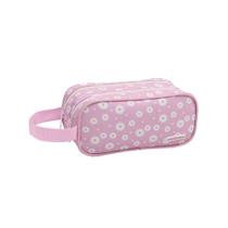 Estojo Escolar Grande Alça e 2 Divisórias Organizador Flores Rosa Kawaii Juvenil Feminino Menina Estojo Escolar Grande Alça e 2 Divisórias Organizador Flores Rosa Kawaii Juvenil Feminino Menina
